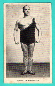 TARJETA DE COLECCIÓN 33 LUCHADOR RUSO GLADIADOR MATVEEJEV - Imagen 1 de 2