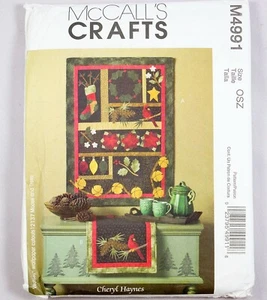McCalls Crafts Pattern 4991 Holiday Quilt/Wallhanging & Table Runner NEW - Picture 1 of 2