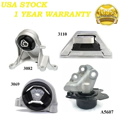 4 piezas montaje de motor y transmisión apto para Chevy Equinox/Pontiac Torrent 2007-2009 3,4 L - AT Foto 1 de 4
