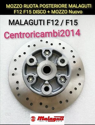 MOZZO POSTERIORE RUOTA MALAGUTI F12 PHANTOM SOLO PER F15 + DISCO FRENO NUOVO - Immagine 1 di 2