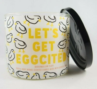 (1) Bath & Body Works Lets Get Eggcited Marshmallow Fluff 14.5oz 3-wick Candle - Image 1 of 4