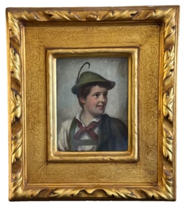 Börsennotierter Künstler Alois Binder (deutsch, 1857-1933) Öl auf Karton Portrait Gemälde - Bild 1 von 7