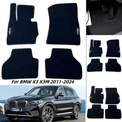 For BMW X3 X3M 2011-2024 Car Floor Mats Liners Carpets Custom Front & Rear Foto 1 de 4