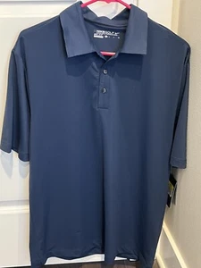 Nike Elite Series Dri-FIT Ottoman Bonded Golf Polo Size Small NAVY 429439-410 - Picture 1 of 4