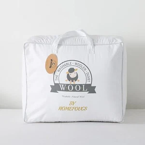 King Size Wool Duvet 13.5 Tog, Washable Soft Quilt 230x220cm, Luxurious Comfort - Picture 1 of 1