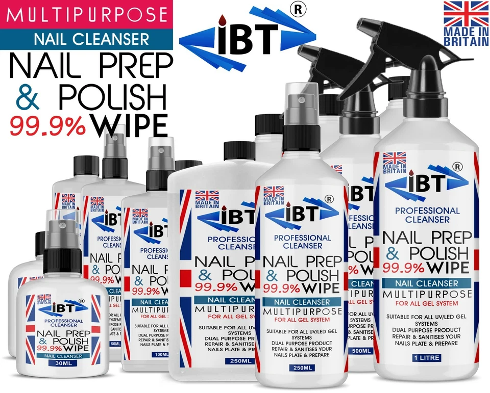 Nagel PREP AND WIPE Lösung Gel Politur Reiniger Rückstände Entferner PERFEKTES FINISH - Bild 1 von 1