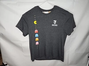 7-Eleven PacMan Short Sleeve T-Shirt Adult 2X Gray 100% Cotton - Picture 1 of 2