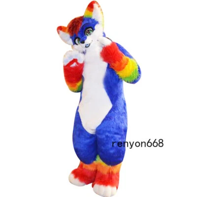 Traje de piel largo Husky perro zorro disfraces mascota disfraz fiesta anuncio vestido #468 Foto 1 de 3