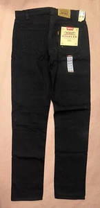 Vintage Levis 505 Jeans, Herren schwarz normale Passform, Deadstock Erwachsene neu mit Etikett Größe 36x36 - Bild 1 von 3