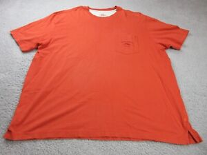Tommy Bahama Shirt Mens Adult 2XL XXL Orange Logo Short Sleeve Pocket Casual