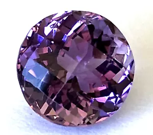 EGL USA 6.79 CT LOOSE NATURAL GEMSTONE PURPLE AMETHYST ROUND FEBRUARY BIRTHSTONE - Picture 1 of 8
