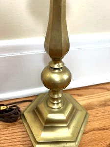 Vintage Signed Heavy Brass HUBLEY Table Lamp No Shade - Picture 1 of 9