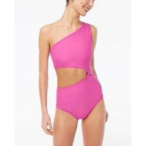 J. Costume da bagno donna Crew Factory 2X ritaglio monospalla pezzo unico elasticizzato nuovo - Foto 1 di 6