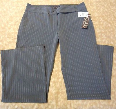 Pantalones My Michelle para mujer gris/blanco a rayas mezcla de spandex oficina carrera precio de venta sugerido por el fabricante 36,00 USD Foto 1 de 4