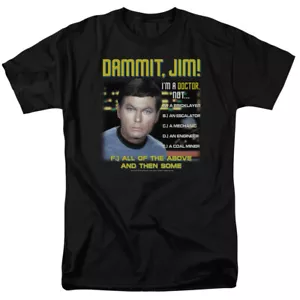 Star Trek TOS "¡Maldita sea, Jim!" Camiseta o camiseta sin mangas - hasta 6X - Imagen 1 de 7