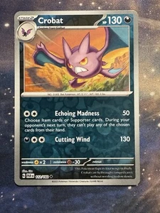 Pokémon TCG Crobat 112/182 Sv04: Paradox Rift Reverse Holo - Picture 1 of 1