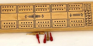 Vintage 1968 E.S. Lowe Cribbage Board Game Numbered 1503 Classic 2 Player Strate - Picture 1 of 9
