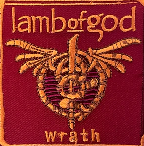 Applique ferro su toppa ricamato musica rock Lamb of God Wrath - Foto 1 di 1