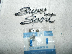 NOS GM 66 67 NOVA SS L-79 V-8 QUARTER PANEL EMBLEM 4227012 ORIGINAL GM BOX - Picture 1 of 11