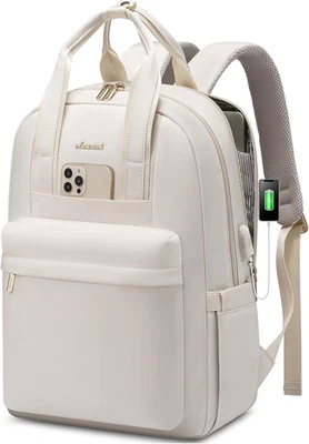 Laptop Backpack Purse for Women, 15.6 Inch Travel Laptop Bag with USB Port, Wate - Image 1 of 4