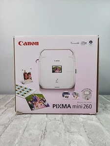 Canon PIXMA Mini 260 Photo Printer White Digital Color Display Open Box New - Picture 1 of 9