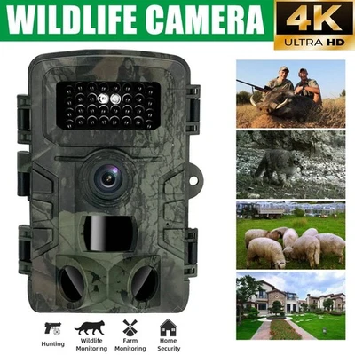 SUNTEKCAM Wildkamera 58MP 2700P Video Jagdkamera Bewegungsmelder Nachtsicht mit SD-Karte!