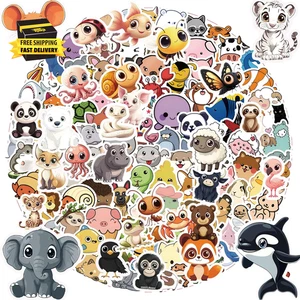 106PCS Adesivi Non Ripetibili a Tema Animali Cate, Vinile Impermeabile Festa di Vacanze - Foto 1 di 9