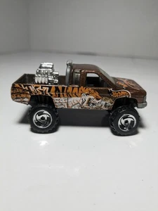 Vintage 1987 Hot Wheels Brown Nissan TIGER TRUCK Diecast Toy Car Loose - Picture 1 of 7