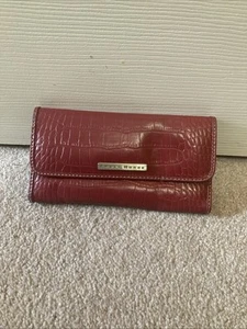 CRAZY HORSE BIFOLD SNAP CLOSURE WALLET RED - Picture 1 of 16