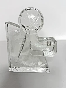 Vintage Wiesenthalhütte Glass Angel Candle Holder Germany w/ Box MCM Christmas - Picture 1 of 8