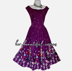 LINDY BOP SKELETON ZOMBIE BURLESQUE 50s STYLE PARTY DRESS SIZE 22 fits 20 - Picture 1 of 7