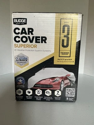 Cubierta de coche Budge Superior - Talla 3 (NW3/SSB3) - Protección de vehículo para todo tipo de clima Foto 1 de 4