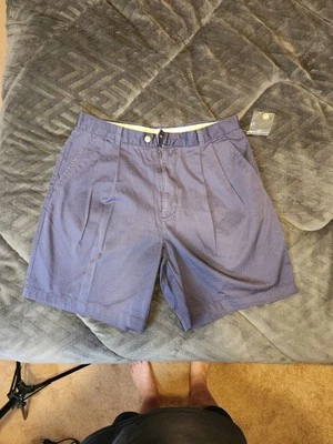 Catalina Short Mens Navigator Navy  Pleated Front Cotton Slash Pockets Size 34 - Image 1 of 4