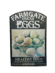 Vintage Tin sign - Farm Gate Fresh Eggs BOCM 29" x 19" - Picture 1 of 12