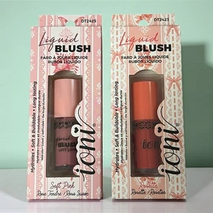 Ioni Liquid Blush Duo Set Rosa Suave y Roseta Hidratante Construible Larga Duración - Imagen 1 de 9