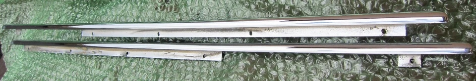RE-CHROMED ORIGINAL PORSCHE 356 B C COUPE EXTERIOR L&R TOP OF DOOR TRIM SET - Image 1 of 4