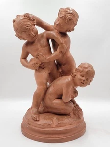 French Terracotta Group of Cherubs After Clodion Bacchanal (1738–1814). 19 Inch. - Picture 1 of 19