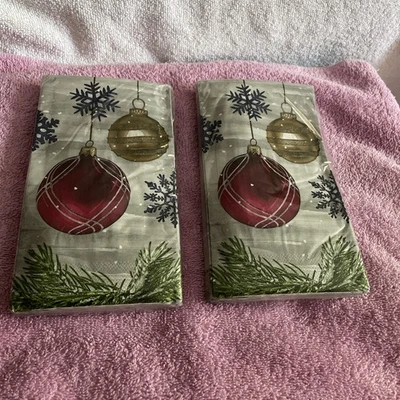 Servilletas de cena de 3 capas adornos nevados Party Creations, papel, 32 unidades, Navidad Foto 1 de 3