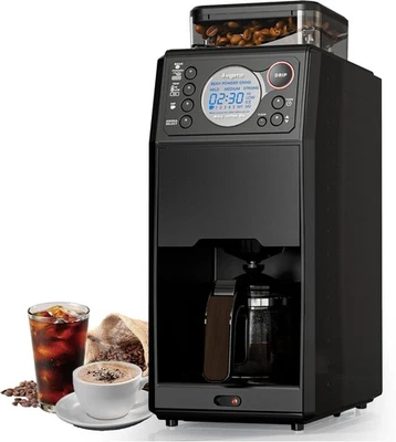 Coffee Maker with Grinder, 5 Cup Programmable Machine with Timer & Glass Carafe - Image 1 of 4