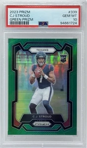 2023 Prizm CJ Stroud Rookie Green Prizm #339 PSA 10 Houston Texans - Picture 1 of 2
