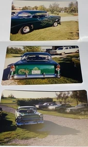 3 Fund Farbfotos Schnappschüsse grün geflammt 57 Chevy auf Car Show Illinois 1985 - Bild 1 von 4