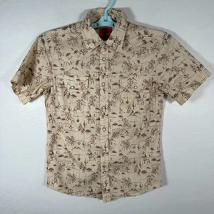 Sendero Hemd Herren XS Braun Perlen Druckknopf Western Kurzarm Pferd Cowboy Desert - Bild 1 von 9