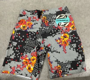 1998 Volcom Modulator Series Board Shorts Hawaiian Flowers Grid NWT Size 32 - Picture 1 of 3