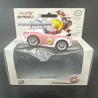 Pull Speed Mario Kart Wii Wild Wing Peach Pull Back Car NUEVO Foto 1 de 4