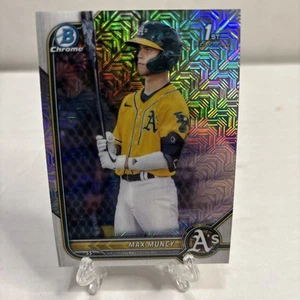 Max Muncy 2022 1st Bowman Chrome Mega Box Mojo Refractor #BCP-89 Athletics - Picture 1 of 2