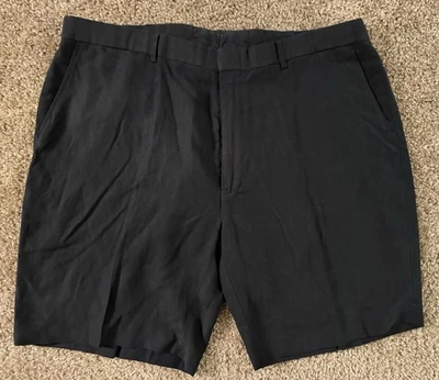 Pantalones Cortos Chinos Polo Ralph Lauren Para Hombres Negro Lino Mezcla Seda Preppy Talla 42 Foto 1 de 4
