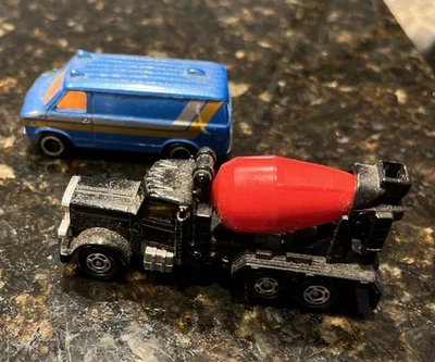 Vintage Chevrolet # F22 Chevy Van 1977 Tomica Tomy  1/78 Blue + 1978 Cement Mix - Image 1 of 4