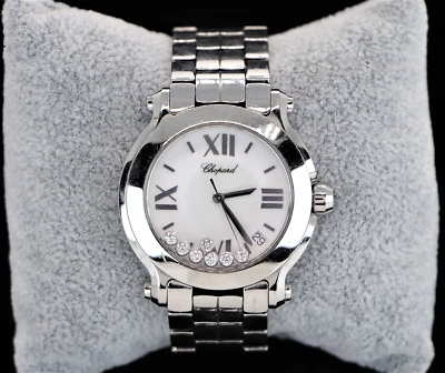 $8,800 Reloj de Cuarzo Chopard 36mm Happy Sport 7 Flotante Diamante Acero 8475 Foto 1 de 4