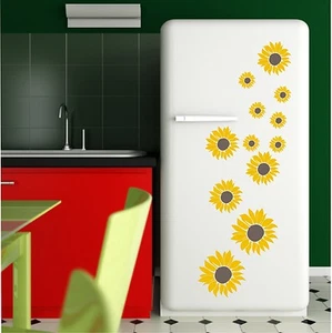 12 x Wandtattoo Sonnenblume Sonnenblumen Wandaufkleber Blume Aufkleber Wallpaper - Bild 1 von 1