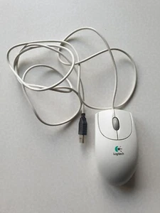 Logitech First / Pilot Wheel Mse M-BE58 Maus VINTAGE für Sammler Getestet USB - Bild 1 von 5